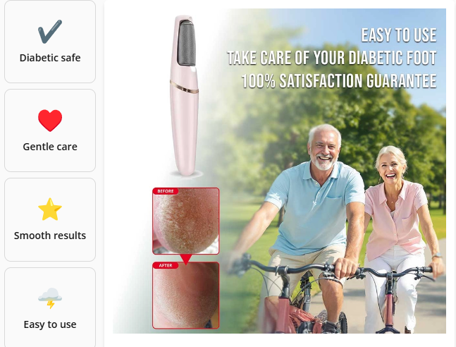 PediPulse™ Gentle Callus Relief for Sensitive Feet, Walk Freely Again!
