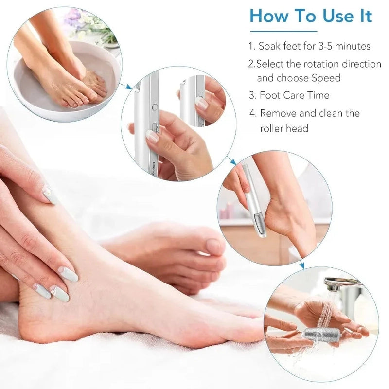 PediPulse™ Gentle Callus Relief for Sensitive Feet, Walk Freely Again!